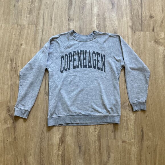 Free People/Retrobrand Tops - Free People/Retrobrand Classic Crew Sweatshirt in Heather Grey Copenhagen